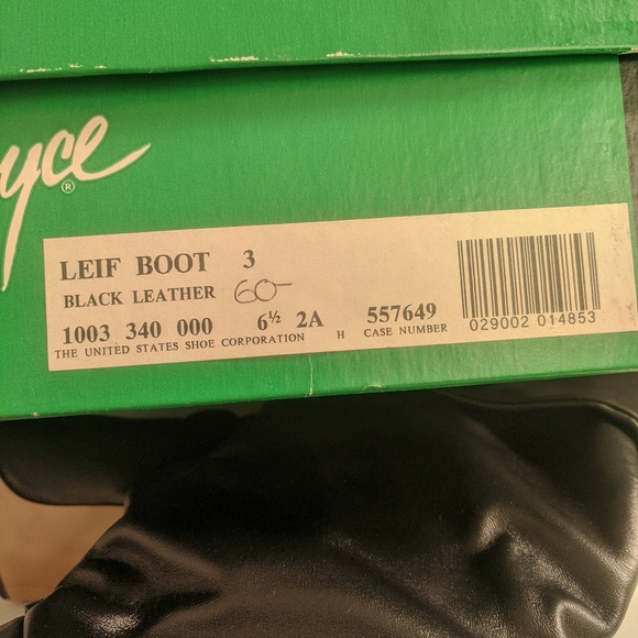 Vintage Joyce Leif Boots 6 1/2 Black Leather - Picture 4 of 7